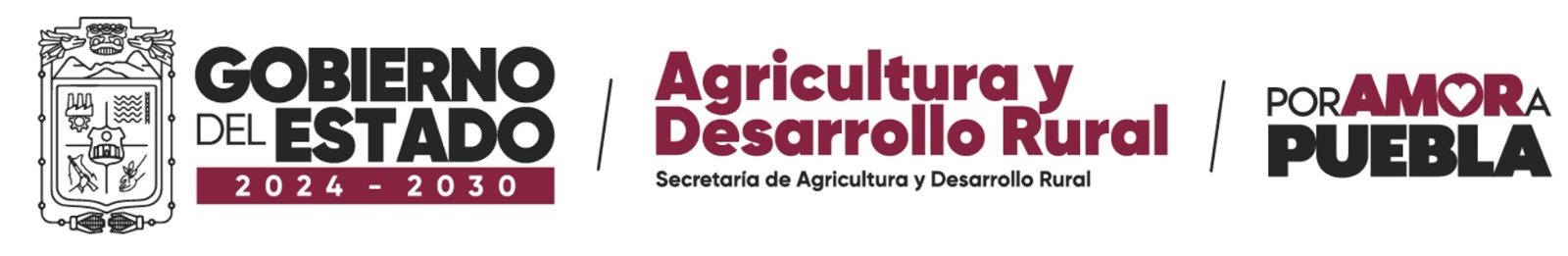 Gobierno del Estado de Puebla · Secretaría de Agricultura y Desarrollo Rural · Por Amor a Puebla